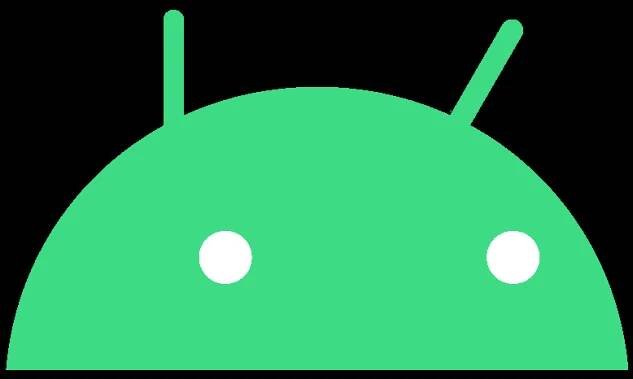 new android logo 2019 robot head black background