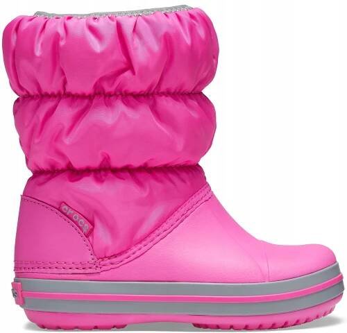 Crocs Kids’ Winter Puff Boot Electric Pink/Light Grey, 33-34