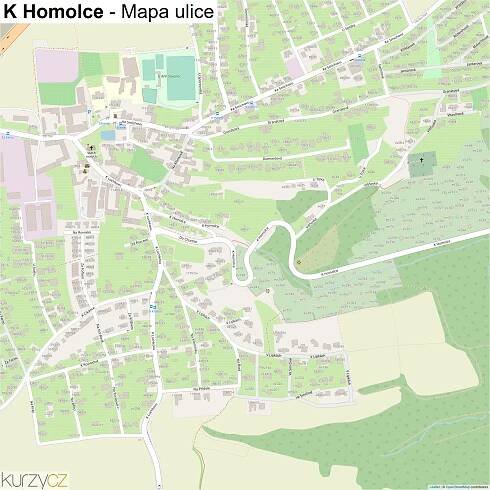 K Homolce - mapy | Kurzy.cz