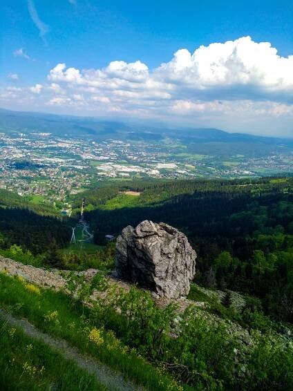 Ještěd, vyhlídka na Liberec
