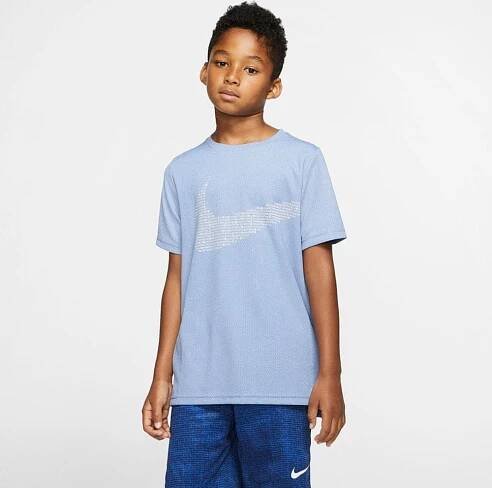 Nike chlapecké tričko NK STATEMENT PERF TOP SS XS modrá