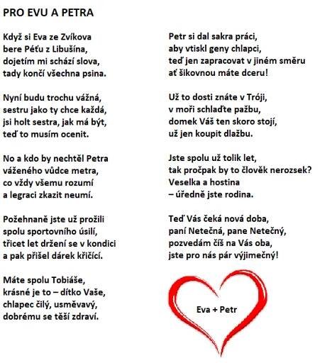 Blahopřání ke svatbě - text na míru dle Vašeho zadání
