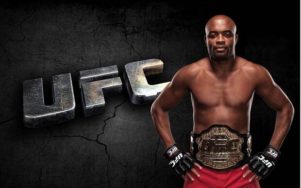 Anderson Silva UFC Logo Hands Waist Wallpaper