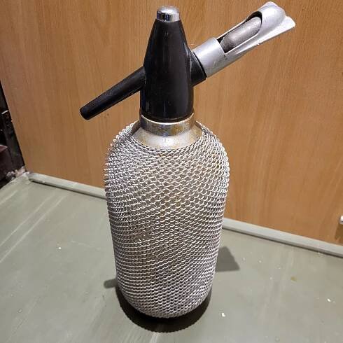 lahev sifon na bublinky original ČSSR na výrobu sody  - Nápojový průmysl