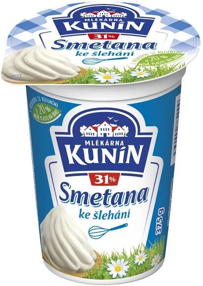 Kunín - Smetana ke šlehání 31%