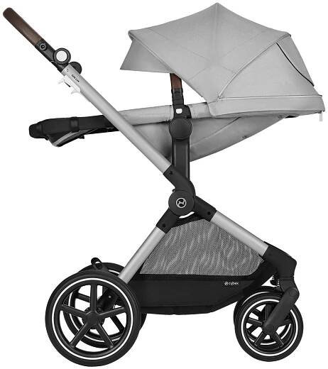KINDERWAGENSET EOS Lux inkl.  Aton B2  - Silberfarben/Grau, Basics, Textil/Metall (92/53/50,8cm) - Cybex