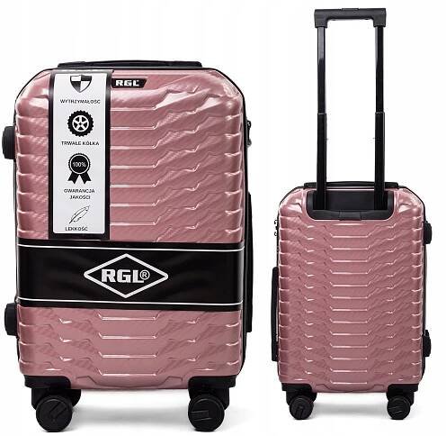 Kabinový Kufr MONZA 55x35x22 cm - Rose Gold cestovní kufr do letadla