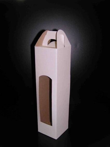 Krabice na 1 láhev 80 x 80 x 345 mm, bílá