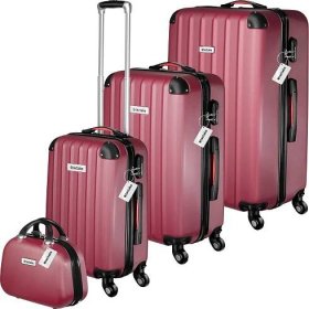 Cestovní kufry Cleo s váhou na zavazadla – sada 4 ks