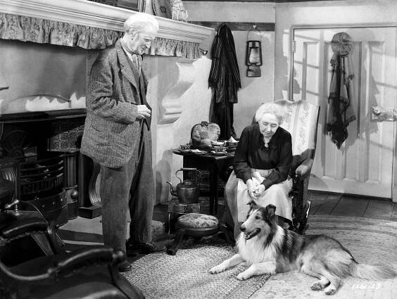 Lassie se vrací - Z filmu - Edmund Gwenn, May Whitty, Pal