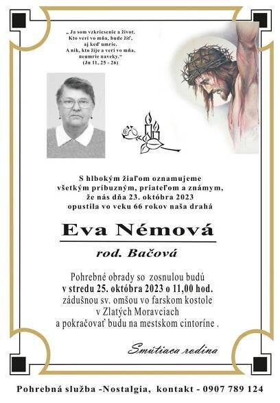 Smútočné oznámenia 2023 - ZM33.sk