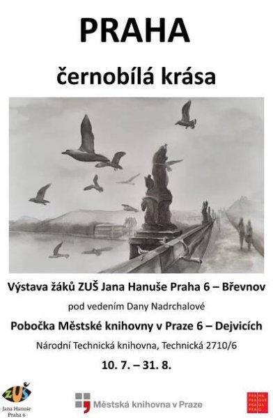 Výstava žáků ZUŠ Jana Hanuše – PRAHA černobílá krása 