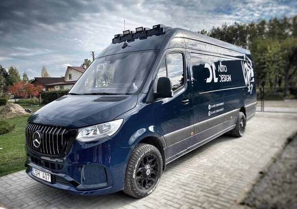 Photo Mercedes Sprinter W906 Full Body Kit Tuning Roof Spoiler Light Bar 2007-2018