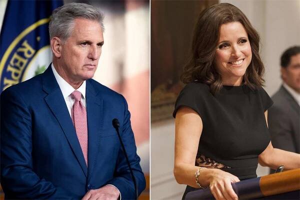 Julia Louis-Dreyfus jokes the House speaker debacle is straight out of 'Veep'