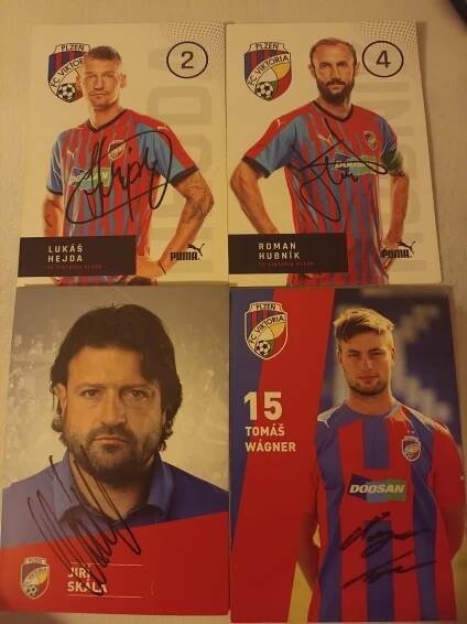FC Viktoria Plzeň autogram HEJDA HUBNÍK SKÁLA WÁGNER