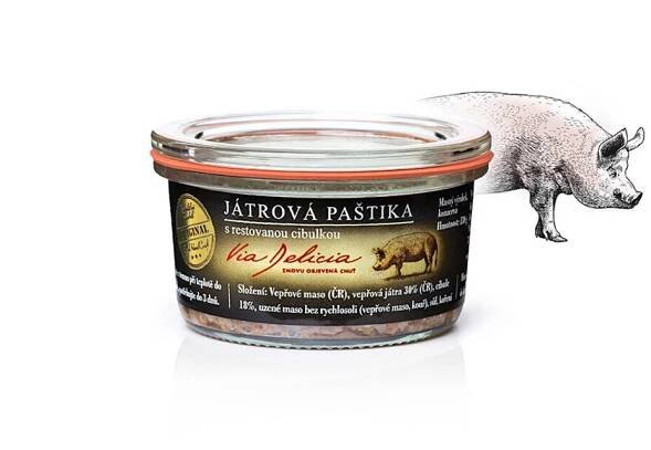 Játrová paštika s restovanou cibulkou | Via Delicia