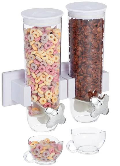 Dávkovač cereálií Double Wall Mounted - bílý 2.jakost