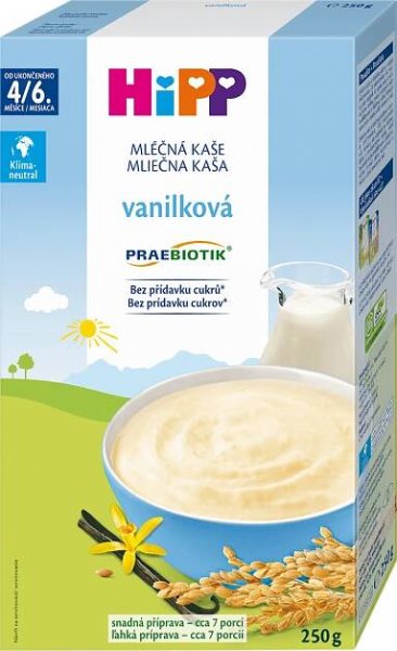 HiPP mléčná kaše PRAEBIOTIK vanilková, 250 g