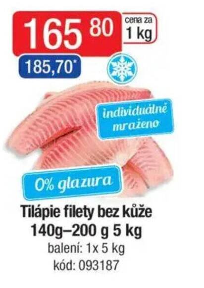 Všechny nabídky Tilápie - Najděte a zobrazte nejlevnější nabídku Tilápie!