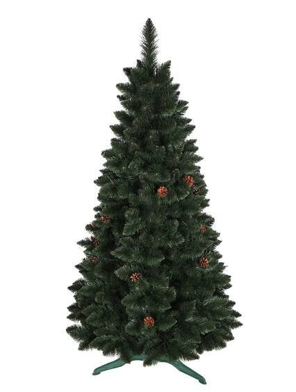 Umělý vánoční stromeček Borovice de luxe classic se šiškami 180 cm