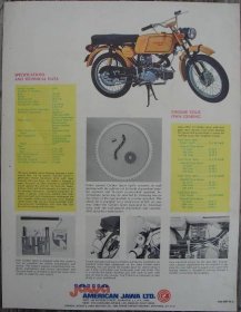 Vývozní motocykl Jawa 50 typ 23 Golden Sport (Mustang) - dobový prospekt