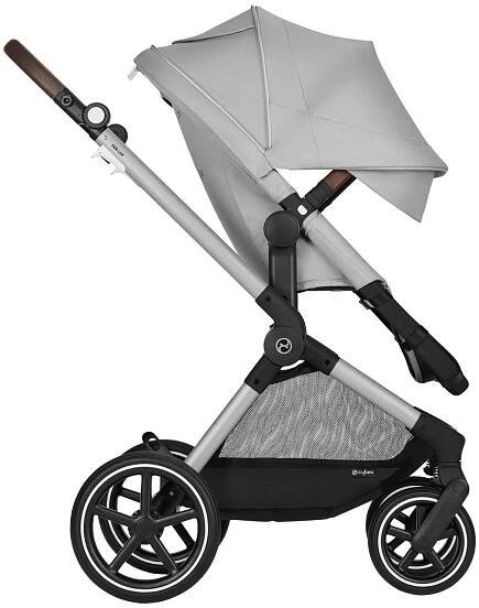 KINDERWAGENSET EOS Lux inkl.  Aton B2  - Silberfarben/Grau, Basics, Textil/Metall (92/53/50,8cm) - Cybex
