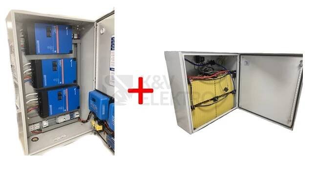 Solární sestava SW Power 1. generace: SWP TP 9kVA 2x150/100 + úložiště SWP 10kWh 200AH