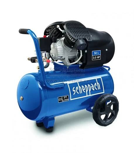 Kompresor 50 l Scheppach HC 53 DC - dvoupístový olejový