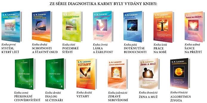 Diagnostika karmy 1-12, celkem 13 knih (všechny knihy první řady)