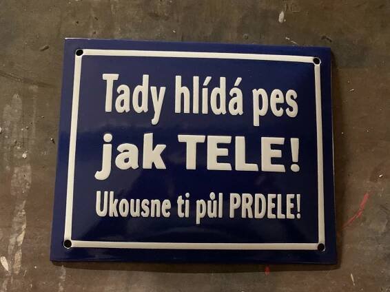 Smaltovaná cedule nová - Dům a zahrada