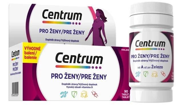 Centrum multivitamín pro ženy 90 tablet