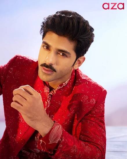 Red Dupion Embroidered Bugle Beads Sherwani And Printed Kurta Set