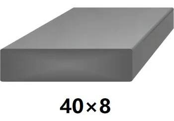 Plochá plná oceľová tyč 25x8 mm (pásovina), bez povrchovej úpravy