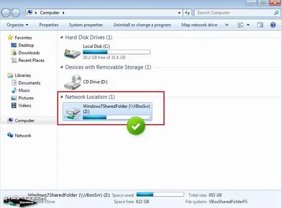 Viewing the Shared Folder on My Computer
