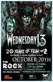 Wednesday 13 October 20th Flyer