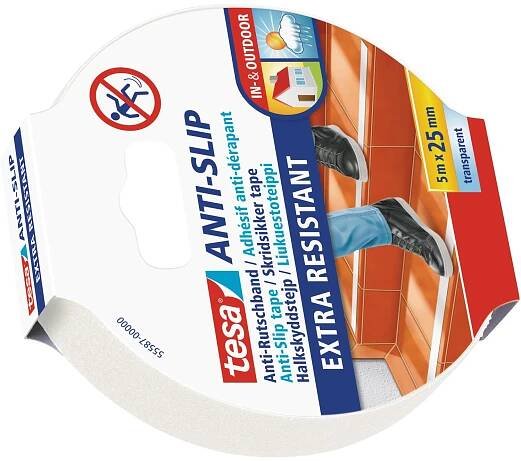 tesa Protiskluzová páska extra odolná, průhledná, 5 m x 25 mm