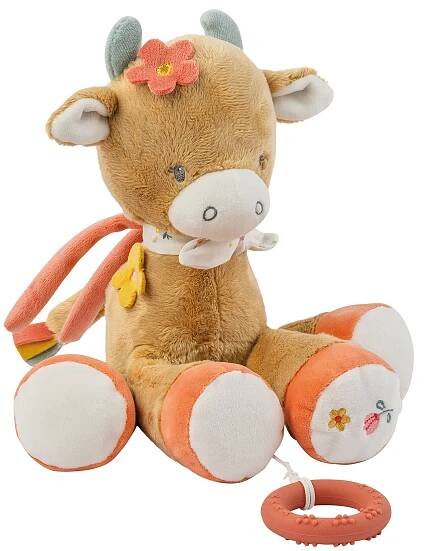 Nattou Kravička plyšová hudební Mila 30 cm Mila, Zoe & Lana
