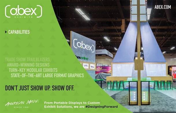 Abex Capabilities - Exhibit Design paired with fabrication of Custom, Portable and Reconfigurable Exhibits.