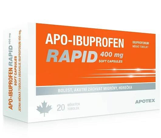 Apo-Ibuprofen Rapid 400 mg 20 měkkých tobolek