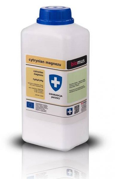 CITRÁT HOŘEČNATÝ 1000 g 100% ČISTÝ BIOMUS 1 kg