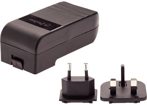 Egston 003920490 zásuvkový napájecí adaptér, stálé napětí 12 V/DC 2 A 24 W s adaptérem pro Evropu, s britským adaptérem