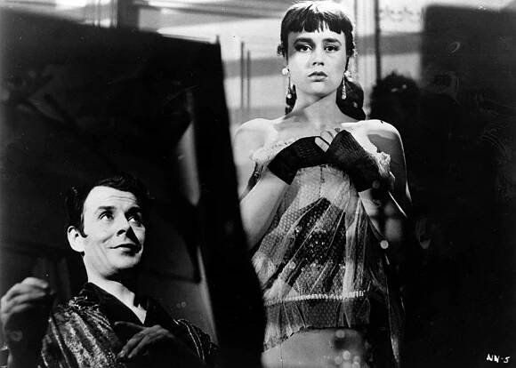Večer kejklířů - Z filmu - Hasse Ekman, Harriet Andersson