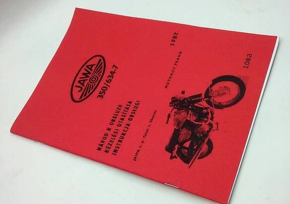 Jawa 350/634-7 - návod k obsluze,1982 reprint
