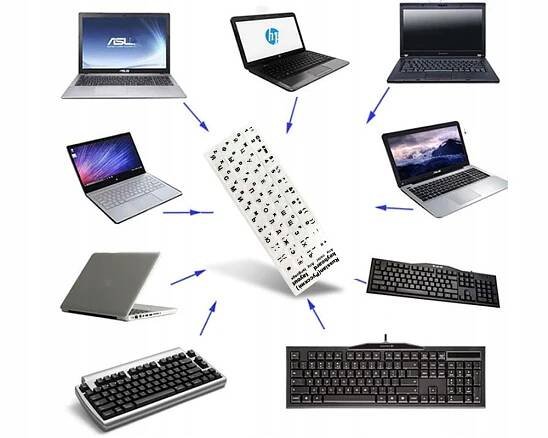 SAMOLEPKY NA KLÁVESNICI NOTEBOOKU PC QWERTY CYRILICE 13x11 MM Kód výrobce UKRAIŃSKIE ROSYJSKIE NAKŁADKI OCHRONNE
