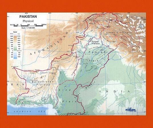 Maps of Pakistan | Collection of maps of Pakistan | Maps of Asia | GIF map | Maps of the World in GIF format | Maps of the