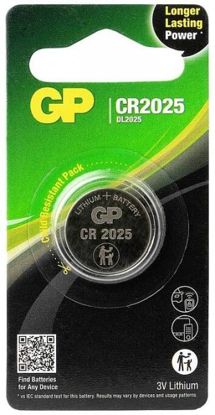 GP knoflíkový článek CR 2025 3 V 1 ks 160 mAh lithiová GPCR2025STD714C1