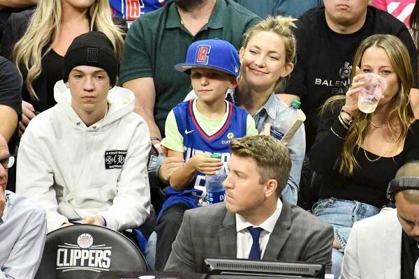'Me and My Boys!' Kate Hudson Takes Sons Ryder and Bing to a Basketball Game with Danny Fujikawa