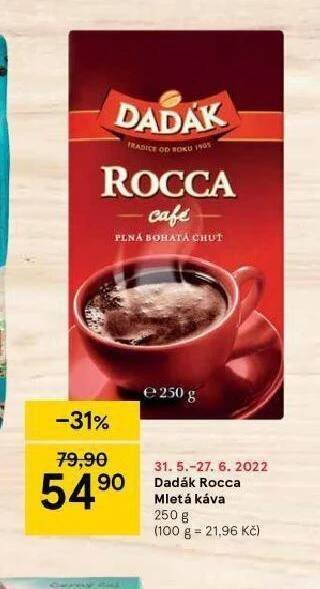 Tesco Dadák rocca mletá káva nabídka