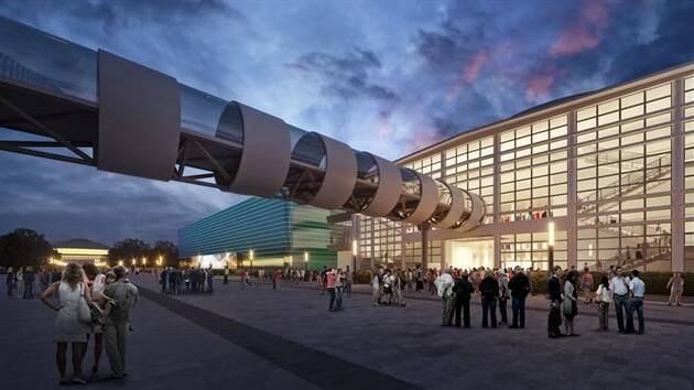 Nový pavilon brněnského výstaviště má stát na  volné ploše v centru areálu vedle dosavadního „céčka“ (na snímku v popředí).