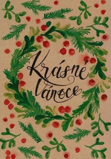 Baloušek Tisk BeBechy přání recyklovaný papír 105 x 148 mm Krásné Vánoce